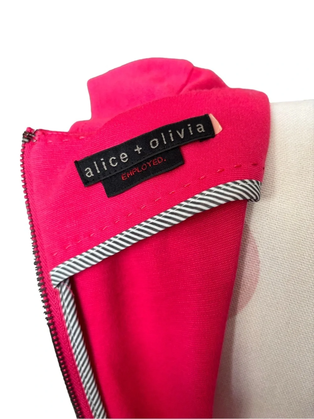 Peplum Bodycon Dress Hot Pink - Alice + Olivia - XS / Small